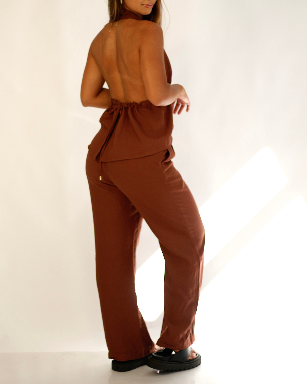Calça Siena Marrom - Viscose Alfaiataria