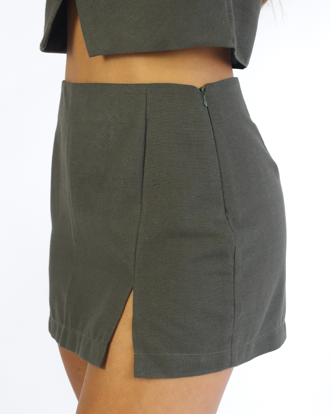 Mini Saia Yuna Verde - Viscose Alfaiataria