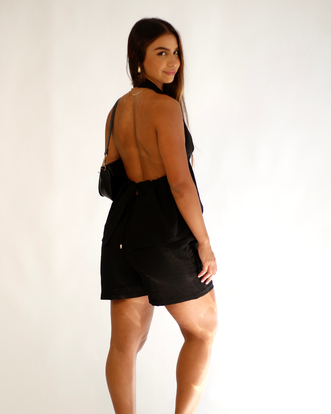 Conjunto Coral Riviera Preto - Viscose Alfaiataria