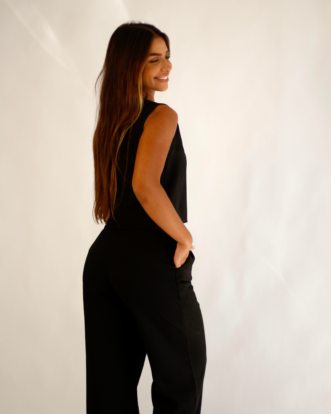 Colete Versa Preto - Viscose Alfaiataria
