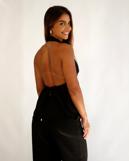 Conjunto Coral Siena Preto - Viscose Alfaiataria