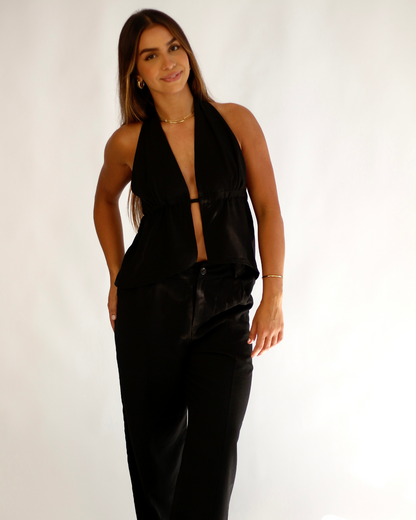 Conjunto Coral Siena Preto - Viscose Alfaiataria