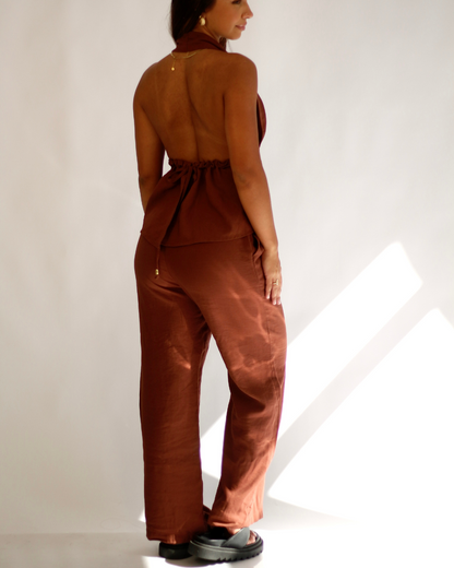Calça Siena Marrom - Viscose Alfaiataria